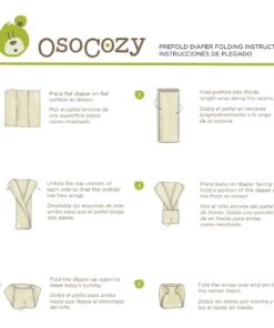 OsoCozy Unbleached Prefold Cloth Baby Diapers, Size 2 (15-30 lbs.), Soft, Absorbent, Durable 100% Natural Cotton, Our Top Selling Diaper Service Quality Prefolds, Unbleached Natural Color -6 Pack 24 71 AwHwVJDL