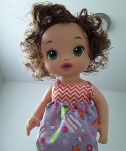 Baby Alive C2695 READY FOR SCHOOL BABY: Brown Hair Baby Doll, School-Themed Dress, Doll Accessories Include Notebook & Brush, Doll For 3-Year-Old Girls and Boys and Up, Multicolor (Amazon Exclusive) 39 71 CgG7wyBL