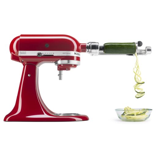 KitchenAid Spiralizer Plus Attachment with Peel, Core and Slice, Silver Spiralizer - 7 Blades