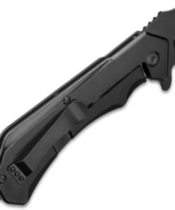 Rampage Black Cleaver Pocket Knife – Non-Reflective Stainless Steel Cleaver-Style Blade, Heavy Duty Pocket Clip, Ball Bearing Assisted Opening – Unique Pocket Knife for Knife Enthusiasts - 12” Overall 9 71 CwuWSyFL