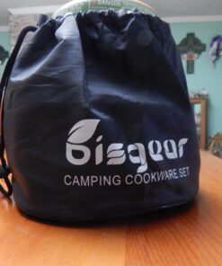 Bisgear 16pcs Camping Cookware Backpacking Stove Mess Kit – Camping Cooking Set - Camping Pots and Pans Set - Camping Accessories Equipment - Backpacking Supplies Survival Gear Black 48 71 EyphAB5L