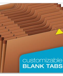 Pendaflex Heavy Duty Expanding File with Extra-Thick Cover, Tyvek Reinforced Edges, 21 Pockets, A–Z Tabs, Elastic Cord Closure, Letter Size (R117ALHD),Brown 1 Unit 16 71 Fb5X6iSL