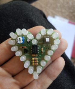 Soldering Practice Kit, Icstation Heart Shaped Led Light Soldering Project Electronics DIY Solder Kit for Back to School Students STEM Learning Project (Red, 1pc) Red 27 71 G1LsqEhL