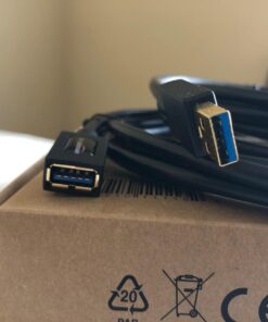 Amazon Basics 2-Pack USB-A 3.0 Extension Cable, 4.8Gbps High-Speed, Male to Female Gold-Plated Connectors, 6 Foot, Black 6 Feet 30 71 G3rJ7WHL