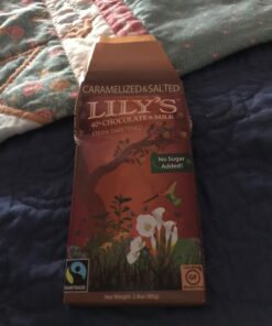 LILY'S Salted Caramel Milk Chocolate Style No Added Sugar, Sweets Bars, 2.8 oz (12 Count, 12 Boxes) 27 71 GLT8sjBL