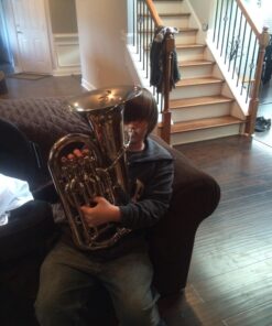 Mendini by CECILIO MEP-N Nickel Plated B Flat Euphonium with Stainless Steel Pistons 21 71 GOeaEMiL