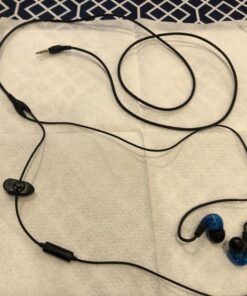 Rovking Over The Ear Earbuds for Running, Wrap Around Ear Wired Sports Headphones for Workout Exercise Jogging, Sweatproof in Ear Earphones Ear Buds with Mic for Cell Phones MP3 Laptop, Blue 30 71 HAXv53IL