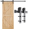 SMARTSTANDARD 6.6FT Barn Door Hardware kit, Barn Door Track, Sliding Door Hardware kit, Smoothly and Quietly -Heavy Duty Sturdy -Easy to Install, Fit 36"-40" Wide Panel (I Shape Hanger) 6.6 Feet 52 71 HbxoBivL