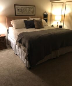 Modway Lily Tufted Linen Fabric Upholstered King Headboard in Beige 42 71 Hc5SEML 1