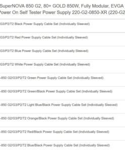 EVGA SuperNOVA 850 G2, 80+ GOLD 850W, Fully Modular, EVGA ECO Mode, 10 Year Warranty, Includes FREE Power On Self Tester Power Supply 220-G2-0850-XR 23 71 Hr4SkWYL