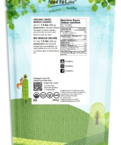 Organic Mango Cheeks, 1.5 Pounds – Dried, Non-GMO, Kosher, Unsulphured, Unsweetened, Bulk 8 71 I7PmCR0L