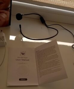 WinBridge WB001 Portable Voice Amplifier with Headset Microphone Personal Speaker Mic Rechargeable Ultralight for Teachers, Elderly, Tour Guides, Coaches, Presentations, Teacher 44 71 ItKT JDL