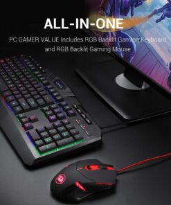 Alternative view of Redragon S101 Gaming Keyboard, M601 Mouse, RGB Backlit Gaming Keyboard, Programmable Backlit Gaming Mouse, Value Combo Set [New Version] Black