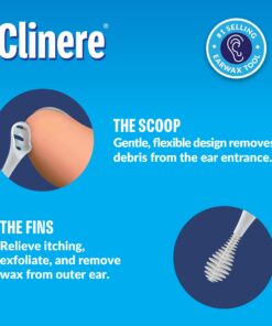 Clinere® Ear Cleaners, 10 Count Earwax Remover Tool Safely and Gently Cleaning Ear Canal at Home, Ear Wax Cleaner Tool, Itch Relief, Ear Wax Buildup, Works Instantly, Exfolimates, Earwax Cleaners. 10 Count (Pack of 1) White 28 71 Jlom2uTL