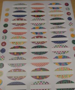 81 Kaleidoscope Oval Poly Waterproof Essential Oil Bottle Labels Plus 81 Round Cap Stickers by Rivertree Life 24 71 KqTefveL