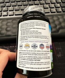 Innate Vitality Magnesium Glycinate 500mg, 70mg Elemental Magnesium per Cap, High Absorption, Non-GMO No Gluten, Nerve, Muscle, Bone, Heart Health, 120 Veggie Capsules 39 71 L0xRw53L