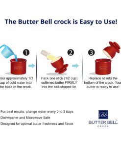 Butter Bell - The Original Butter Bell crock by L Tremain, a Countertop French Ceramic Butter Dish Keeper for Spreadable Butter, Matte Black BB-NITE 14 71 LLCh5DML 1