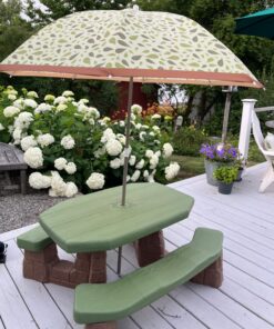 Step2 Naturally Playful Picnic Table with Umbrella Green & Leaves 21 71 MD 3 KPL