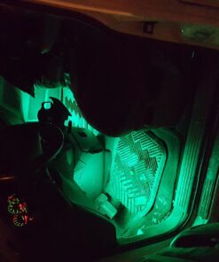 OPT7 Aura Interior Car Lights with Remote Control, Color Change, Music Sync Inside Ambient Lighting Kit, LED Lights for Car Truck Under Dash Accessories, Charger Adapter 12V, 4pc Single Row LED Strip RGB (Red, Green, Blue) 45 71 MNDbLYlL