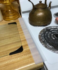 Capparis Kitchen Silicone Stove Counter Gap Cover, Easy Clean Heat Resistant Wide & Long Gap Filler, Seals Spills Between Counter, Stovetop, Oven, Washer & Dryer, Set of 2 (21 Inches, semi-Clear) 21 Inches 23 71 OB6q5rML 1