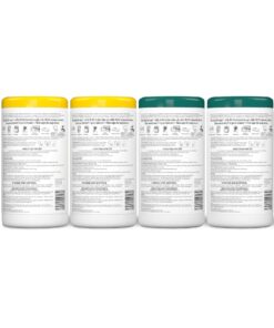 Amazon Basics Disinfecting Wipes, Lemon & Fresh Scent, Sanitizes/Cleans/Disinfects/Deodorizes, White, 340 Count (4 Packs of 85) (Previously Solimo) 85 Count (Pack of 4) 4Pack--2 Lemon, 2 Fresh 25 71 Ou3MwL