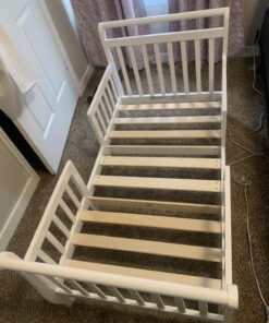 Dream On Me Emma 3 in 1 Convertible Toddler Bed in White 56x29x28 Inch,29x29x18 Inch 28 71 Q6QfTqgL