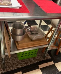GRIDMANN Stainless Steel Work Table 36 x 24 Inches, NSF Commercial Kitchen Prep Table with Under Shelf for Restaurant and Home 36 in Long x 24 in Deep 60 71 QKK4BBL