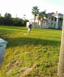 Jenlis The Original Weed Razer, Lake Weed Cutter, Large Pond Aquatic Plant Cutting Tool, Long and Sharp Razor Blades Shear Cattail, Reed, Lilly & Chara Algae, 48 Inch Cut Width, 25 Foot Throw Rope Jenlis Weed Razer Aquatic Weed Cutter 46 71 RHpjuQiL 1