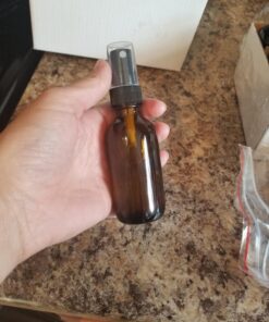 Vivaplex 12, Amber, 2 oz Glass Bottles, with Black Fine Mist Sprayers 29 71 ROIpYUfL