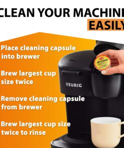 Maxiliano Cleaning Pods Compatible with K-Cup 2.0 Keurig, Stain Remover, Biodegradable, Non Toxic, 6 Cups Count per Pack. 23 71 S91sdv3L