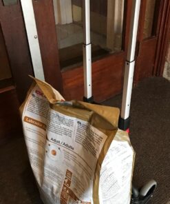 Magna Cart Personal 150 Pound Capacity Aluminum Folding Hand Truck with Telescopic Handle and Foldable Wheels for Industrial, Black and Red Black/Red 58 71 SPqnYoML