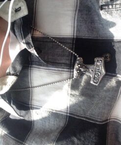 SINLEO Men's Stainless Steel Viking Norse Odin Thors Mjolnir Hammer Pendant Necklace 24inch Ball Chain Large 21 71 T1DVTUgL