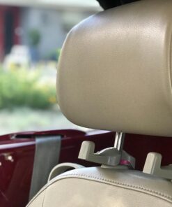 IPELY Universal Car Vehicle Back Seat Headrest Hanger Holder Hook for Bag Purse Cloth Grocery (Dark Beige -Set of 2) Dark Beige 45 71 UyrqGVoL