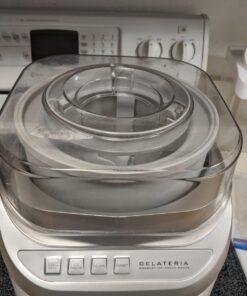 Cuisinart ICE-60WP1 2-Quart Cool Creations Ice Cream, Frozen Yogurt, Gelato and Sorbet Maker, LCD Screen with Countdown Timer, Makes Frozen Treats in 20-Minutes or Less, Stainless Steel/White Ice Cream Maker without Countdown Timer 39 71 VGlLNk L