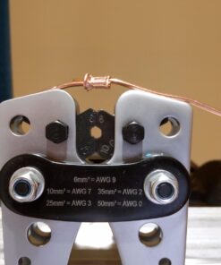 iCrimp Battery Cable Lug Crimping Tool for 8, 6, 4, 2, 1, 1/0 AWG Heavy Duty Wire Copper Lugs, Battery Terminal, with Wire Shear Cutter HX-50BI 45 71 WQiybalL