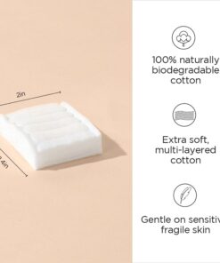 Alternative view of Diane Cotton Squares – 100% Real Cotton – Soft, Gentle on Face, Use for Makeup and Nail Polish Removal, Beauty Applicator - 160 Count (Pack of 1) 160-Pack SQUARES