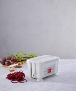 Paderno World Cuisine 4-Blade Folding Vegetable Slicer / Spiralizer Pro, Counter-Mounted and includes 4 Different Stainless Steel Blades Folding 4-Blade White 37 71 Y6L5gYbL