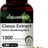 NatureBell Cissus Quadrangularis Capsules, 1000mg Per Serving, 180 Capsules, Premium Cissus Capsules, Support Joint, Tendon, Bone, Skin, Hair and Cartilage.