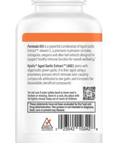 Kyolic Aged Garlic Extract Formula 103 Immune Support, 200 Capsules (Packaging May Vary) 7 71 Yr7nYB9L
