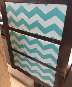 The Macbeth Collection Self Adhesive Shelf Liner - 2 Pack - Rugby Chevron Aqua Pop 21 71 Z42VeR L