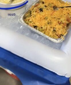 Inflatable Serving Bar Salad Ice Tray Food Drink Containers - BBQ Picnic Pool Party Supplies Buffet Luau Cooler,with a Drain Plug 25 71 ZJZ3BX6L