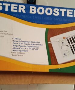Suncourt Flush Fit HC500-W Vent Cover with Fan Booster, Energy Efficient AC Register Booster, Improved Air Flow for Better Indoor Heating and Cooling, White For 4”x10” register openings 20 71 aSG9polL