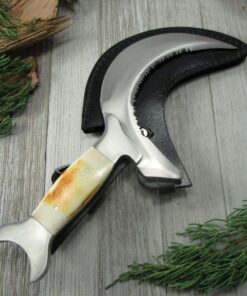 Alternative view of Szco Supplies 10" Bone Handle Moon Crescent Fantasy Knife With Sheath, white (203214)