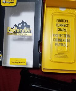 OtterBox Samsung Galaxy S7 Defender Series Case - BLACK, rugged & durable, with port protection, includes holster clip kickstand Standard Packaging 35 71 bDWKTIUL