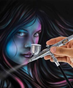 Master Performance G233 Pro Set Master Airbrush with 3 Nozzle Sets (0.2, 0.3 & 0.5mm Needles, Fluid Tips and Air Caps) - Dual-Action Gravity Feed Airbrush, 1/3 oz Cup, Cutaway Handle - How-to-Guide Without Hose 39 71 bOVXgNL 4