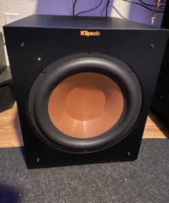 Klipsch R-12SW Powerful Deep Bass Front Firing 12" Copper-Spun Driver 400W Digital Power Subwoofer 14" X 18.5" X 16" 28 71 bOWV XML