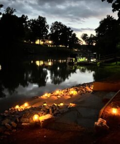 TomCare Solar Lights Metal Flickering Flame Solar Torches Lights Waterproof Outdoor Heavy Duty Lighting Solar Pathway Lights Landscape Lighting Dusk to Dawn Auto On/Off for Garden Patio Yard, 4 Pack Black 36 71 cyva7PcL