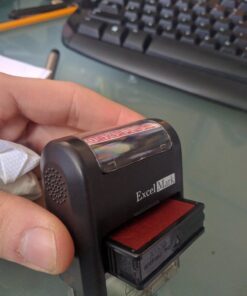 Entered Self Inking Rubber Stamp - Red Ink 20 71 dh9sx wL