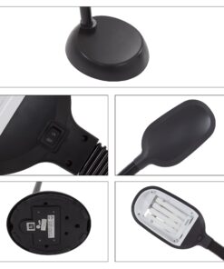 Lavish Home 72-6890 Floor Full Spectrum Natural Sunlight Lamp with Bendable Neck-Reading, Craft, Studying, and Esthetician Light (Black) Adjustable Lamp-6ft Black 16 71 dku2gZjL