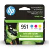 HP 951 Cyan, Magenta, Yellow Ink Cartridges | Works with HP OfficeJet 8600, HP OfficeJet Pro 251dw, 276dw, 8100, 8610, 8620, 8630 Series | Eligible for Instant Ink | CR314FN, Combo 3-Pack 19 71 dl p46ES